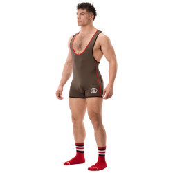 Barcode Berlin Combi Singlet Allan Kaki-Rouge